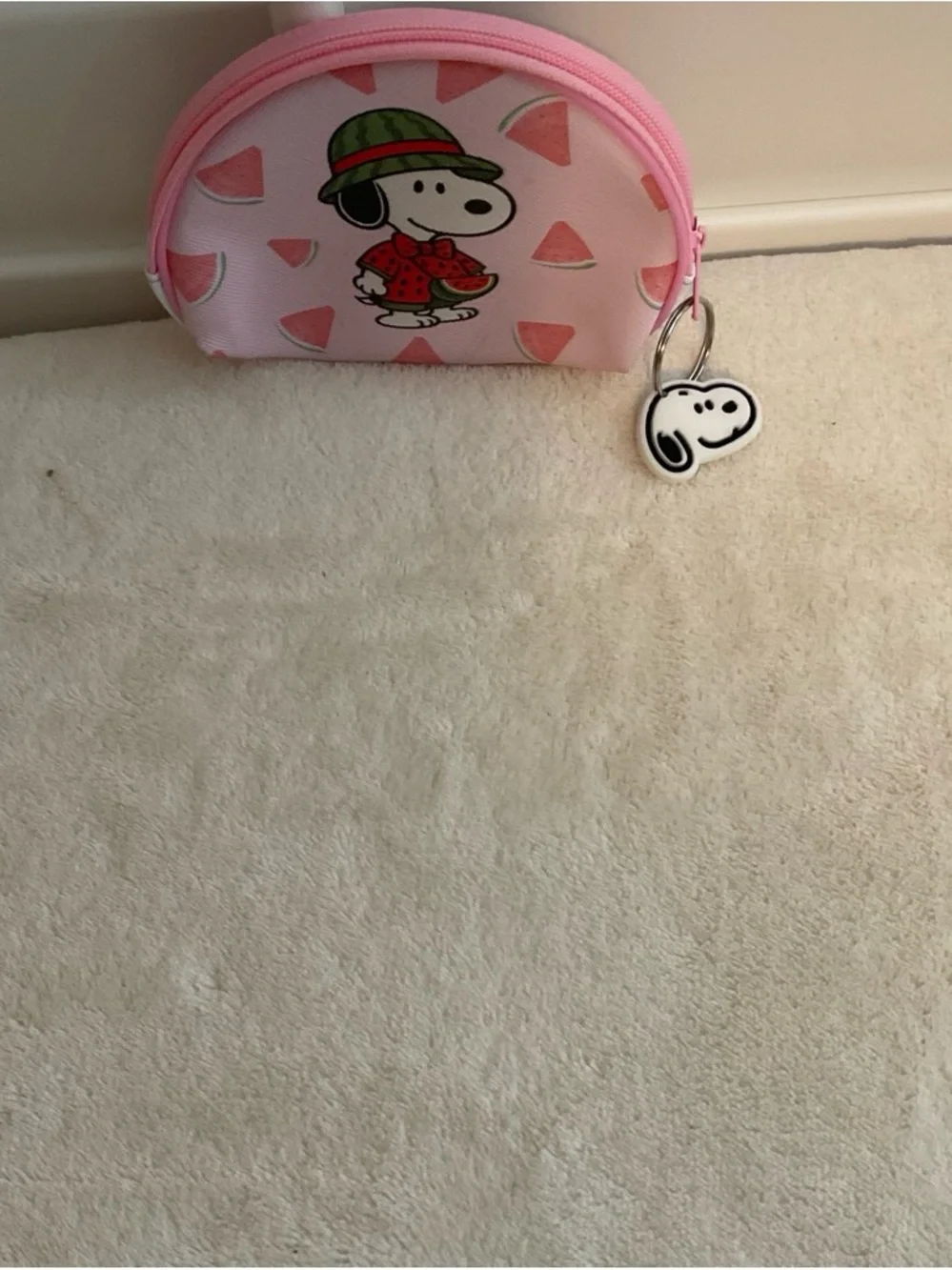 Kids Pink Snoopy Coin Purse with Charm